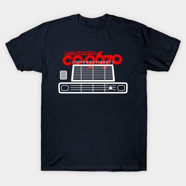 International Harvester 9670 cabover classic truck grille and emblem T-Shirt by soitwouldseem